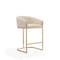 Manhattan Comfort Louvre Counter Stool in Cream and Titanium Gold CS009-CR - alternate 1